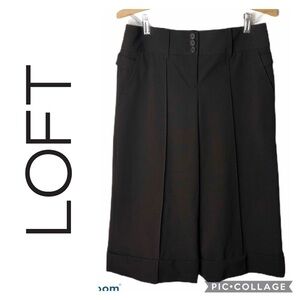 Loft Short Culottes Brown Sz 2 Pleated